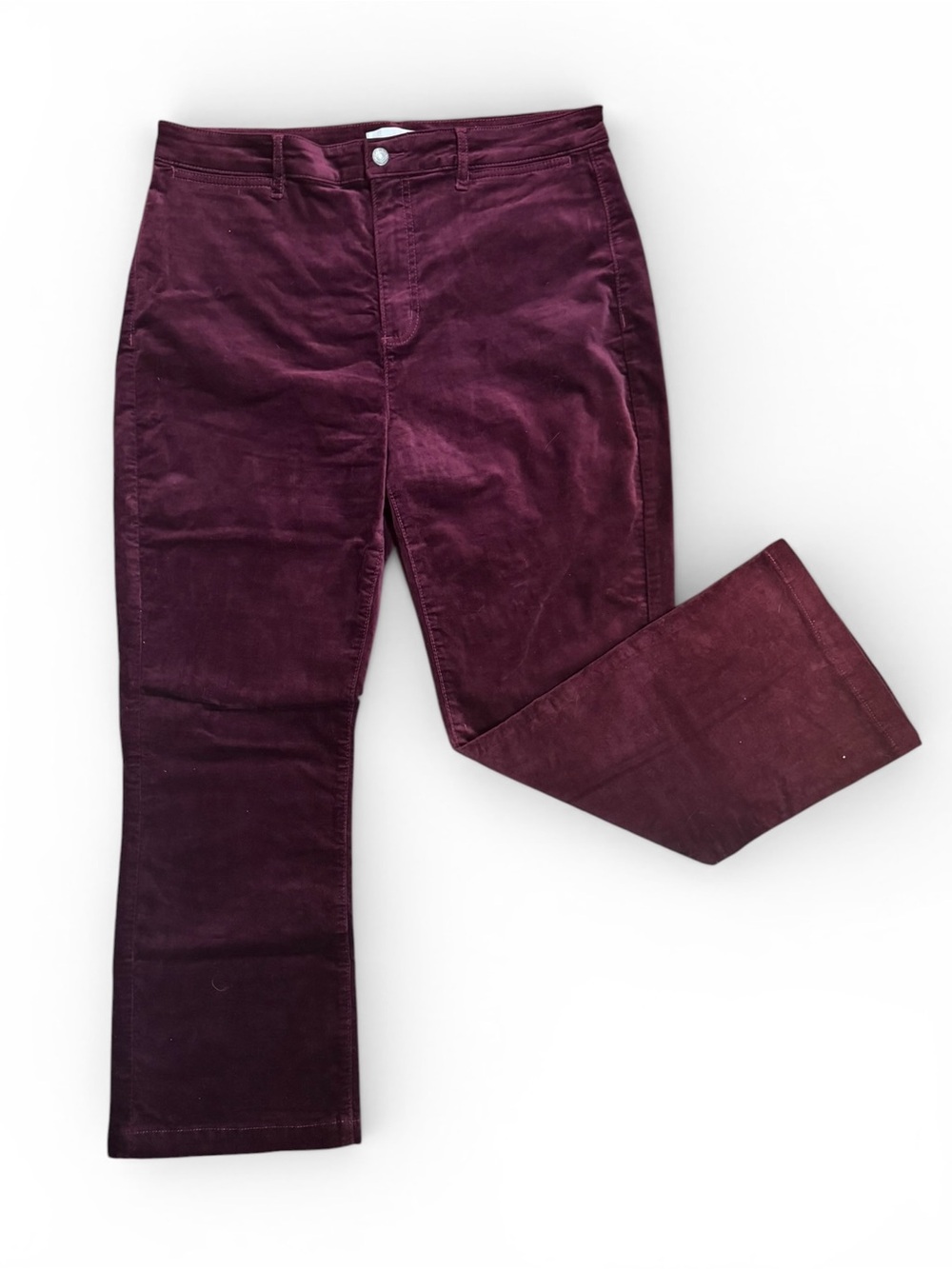Loft Burgundy/Plum Corduroy Women’s High Rise Pants Size 32